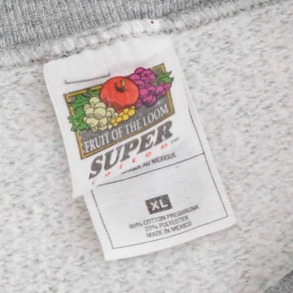 Vintage Fruit Of The Loom Gray Embroidered WSU Rx Collegiate Crewneck Sweater XL - Picture 9 of 10